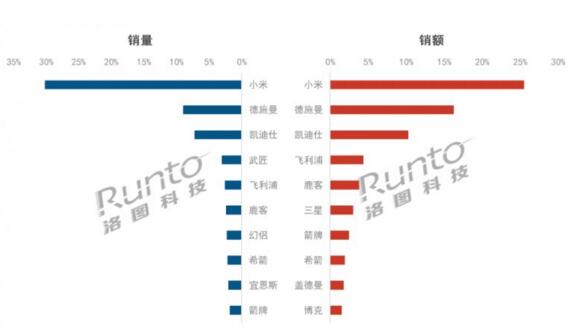 2020年中國智能鎖線上品牌格局