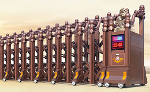 鋁合金伸縮門 - 龍韻393A（古銅金）鋁合金伸縮門