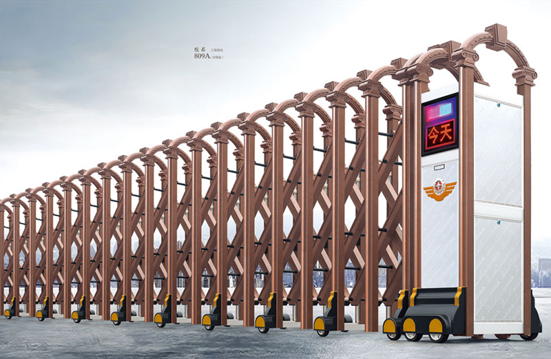 悅系二排連動(dòng)809A（古銅金）鋁合金伸縮門(mén)