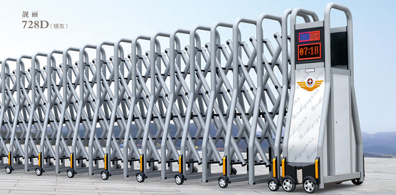 靚麗728D（銀灰）鋁合金伸縮門