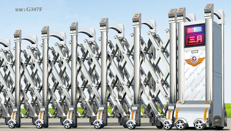 精鋼門(mén)G307F不銹鋼伸縮門(mén)