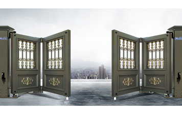 電動折疊門 - 智能懸折門938-B4（深咖）