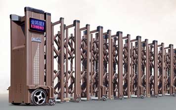 電動伸縮門 - 星18-19B（深咖）伸縮門