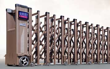 電動伸縮門 - 星18-19A(深咖）伸縮門