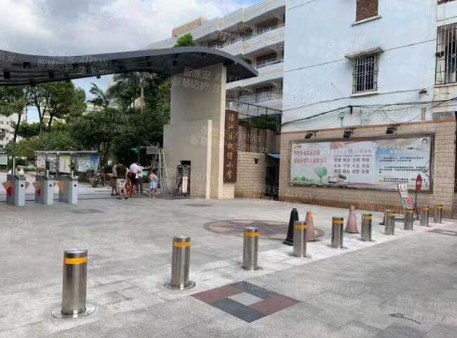 湛江湞江區(qū)執(zhí)信小學(xué)升降柱案例 - 中出網(wǎng)-智能出入口與停車充電門戶