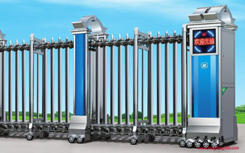 不銹鋼伸縮門 - 不銹鋼電動伸縮門LD-185