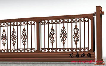 懸浮平移門 - 無軌懸浮門雕花LD-02棕色