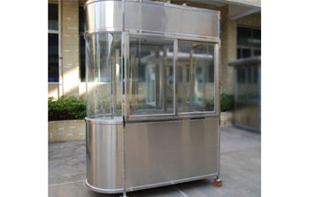 崗亭 - 橢圓不銹鋼小區(qū)出入口治安亭