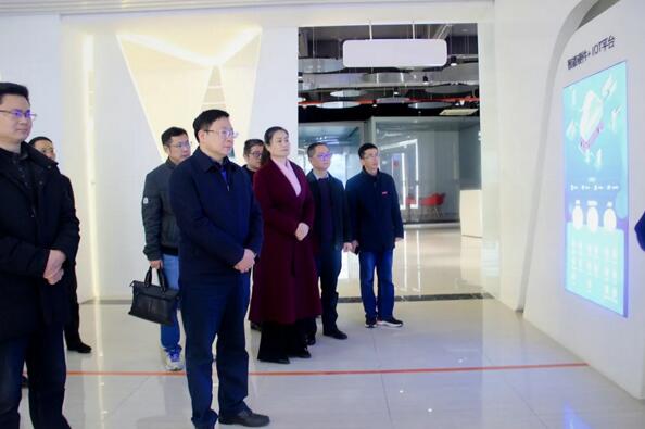 南航黨委領導一行認真聆聽百勝云開放平臺的詳細介紹