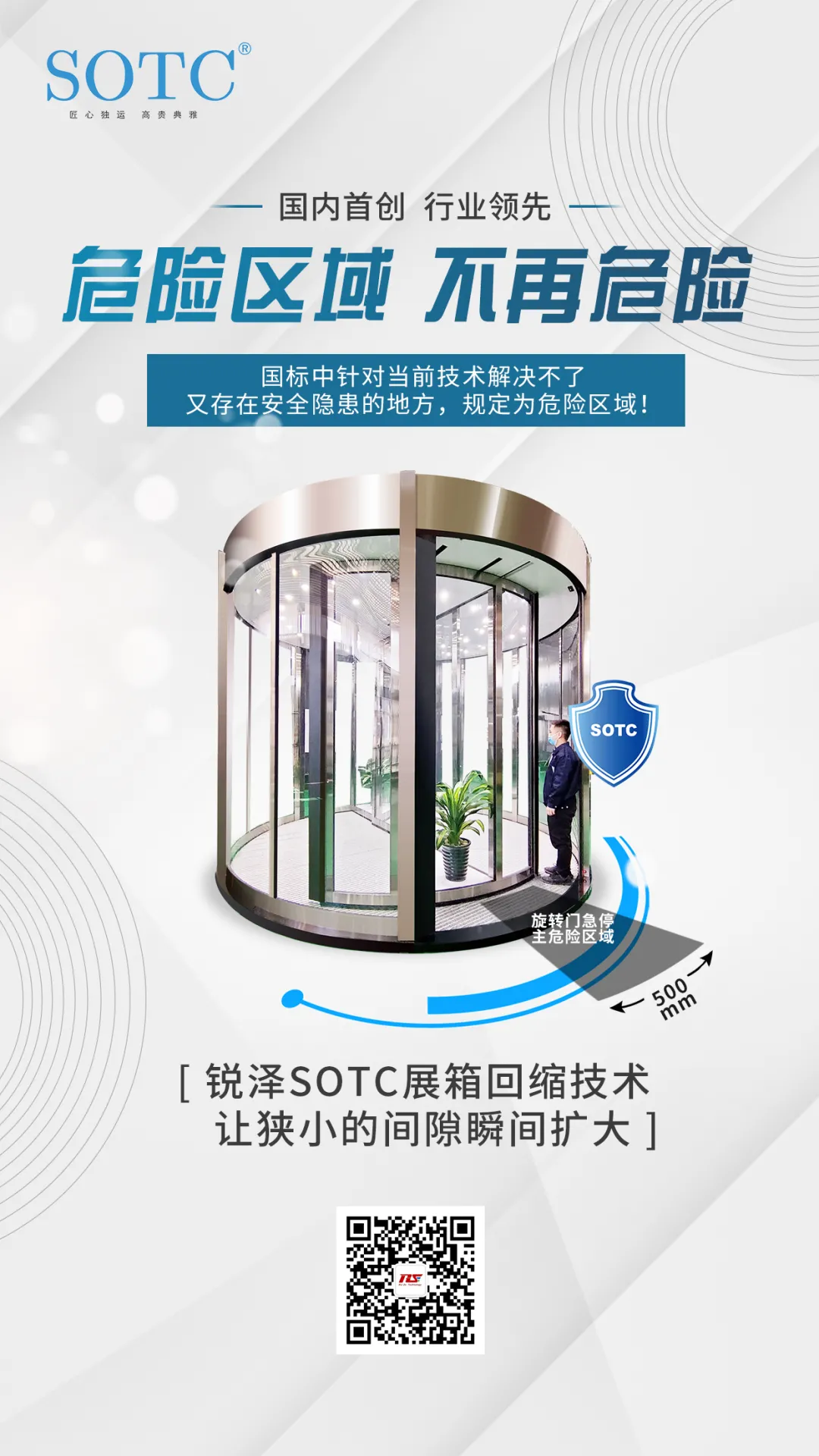 SOTC兩翼展箱回縮不夾人自動旋轉(zhuǎn)門