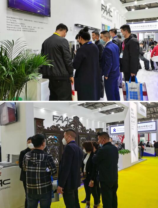 工作人員與觀展者詳細(xì)講解產(chǎn)品，交流行業(yè)信息