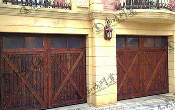 實木鋁合金車庫門