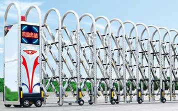 鉆石網(wǎng)花電動伸縮門