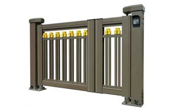 人行通道快速平開門【150柱】K2-A4（深咖）