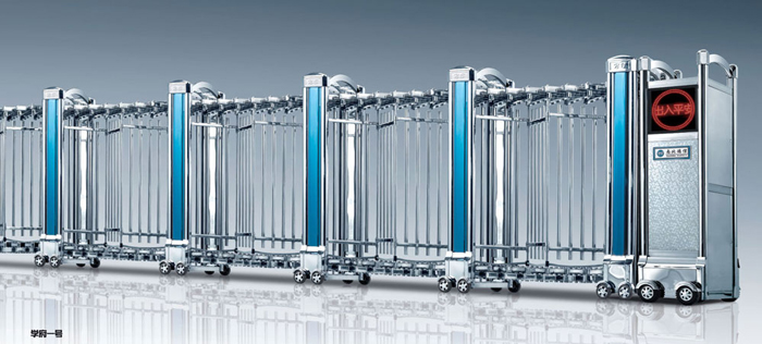 南北德信學(xué)府一號不銹鋼伸縮門