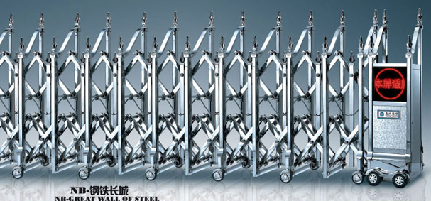 南北德信NB-鋼鐵長城不銹鋼伸縮門