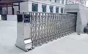 張家港市染整廠智能安全伸縮平移門工程案例 - 中出網(wǎng)-智能出入口與停車充電門戶