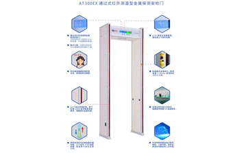 AT300EX通過式紅外測溫型金屬探測安檢門
