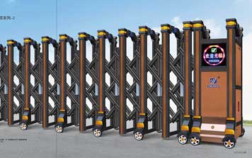 鋁合金伸縮門 - 格美經(jīng)典網(wǎng)花系列-2