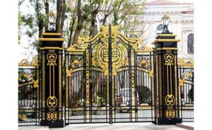佘山高爾夫別墅鐵藝大門(mén)案例
