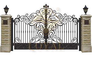 鐵藝大門 - 柔美庭院門