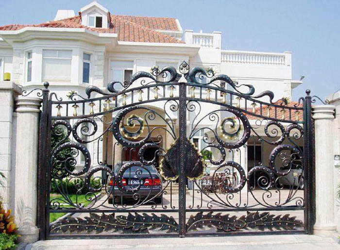 順德碧桂花園鐵藝大門案例 - 中出網(wǎng)-智能出入口與停車充電門戶
