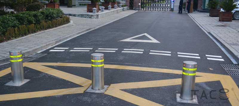 杭州南屏服務中心升降柱案例 - 中出網-智能出入口與停車充電門戶