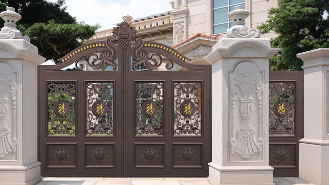 保利獨(dú)墅西岸別墅大門(mén)案例 - 中出網(wǎng)-智能出入口與停車(chē)充電門(mén)戶