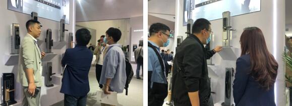 展會(huì)現(xiàn)場(chǎng) | 在家庭入戶門，用戶通過(guò)指紋