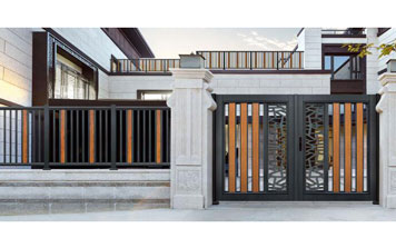 電動(dòng)折疊門(mén) - 格韻-GY-19302（深空灰+木紋）