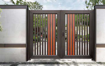 電動(dòng)折疊門 - 格林-GL-19101（名流銀咖+木紋）