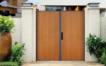 電動(dòng)折疊門 - 無界-WJ-19320（睿智藍(lán)+木紋）