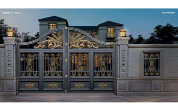 庭院別墅大門(mén) - 楓情-18331A（深空灰+藝術(shù)金黃）