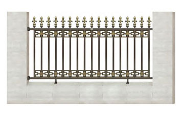 WL-11901護欄（貝綠灰+藝術金黃）