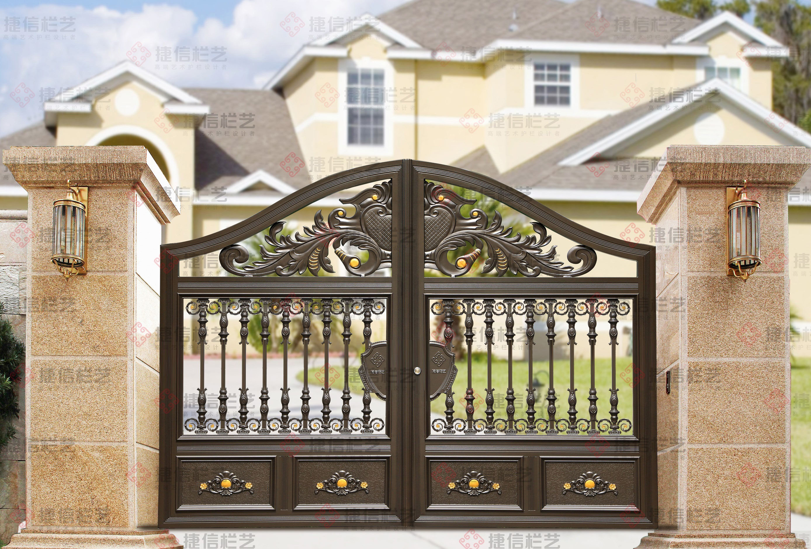 庭院別墅大門 - 別墅庭院大門-路易世家
