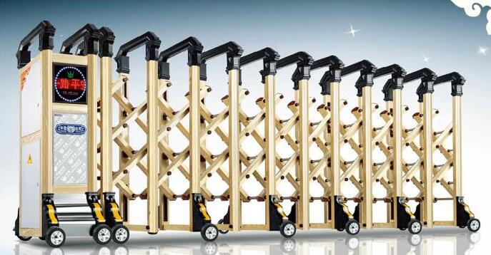 門之門F825白橡木電動伸縮門