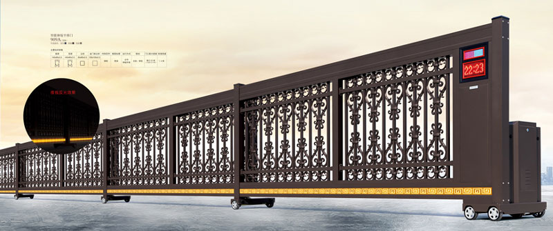 分段平移門 - 智能伸縮平移門909A（深咖）