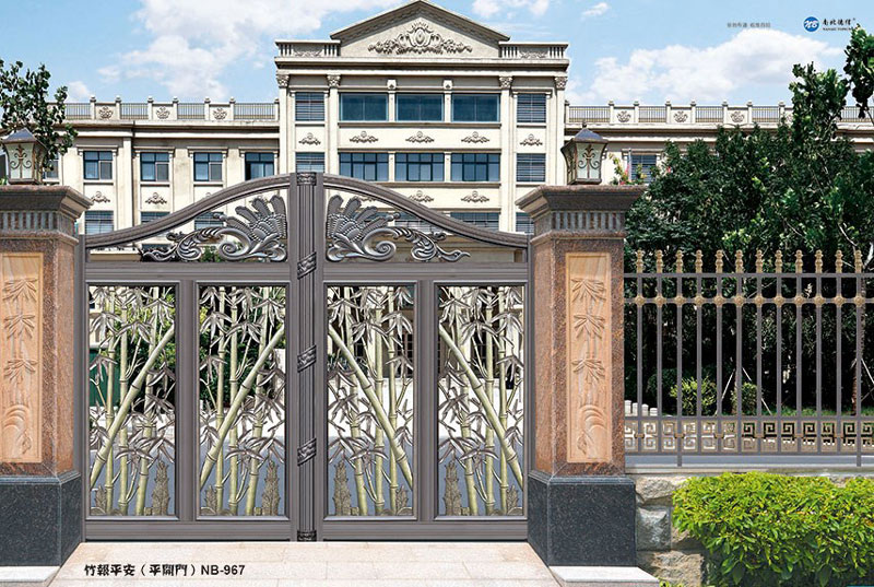 鋁藝大門 - 竹報(bào)平安(平開門)NB-967