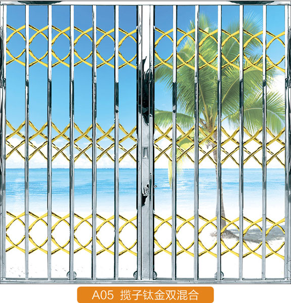 不銹鋼拉閘門(mén) - 鈦金欖子花型拉閘門(mén)