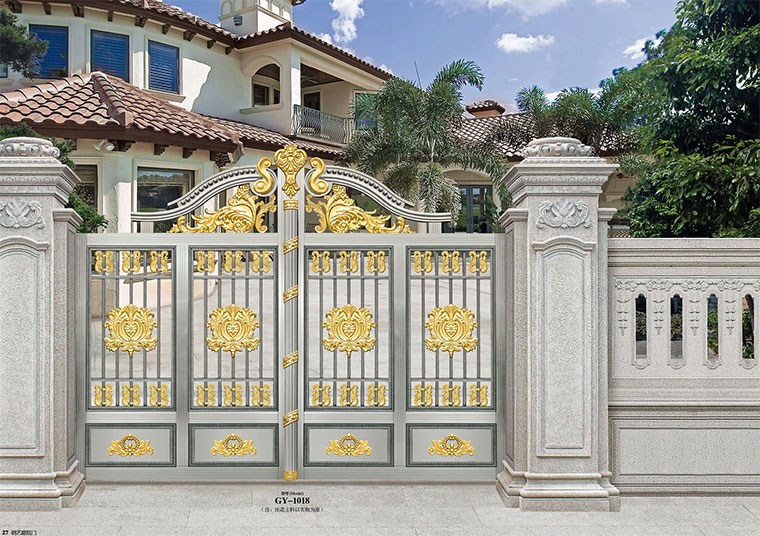 鋼藝大門 - 鋼藝庭院門-GY-1018