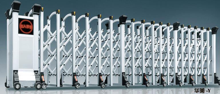 石家莊出安智能伸縮門在九宮館的工程驗收