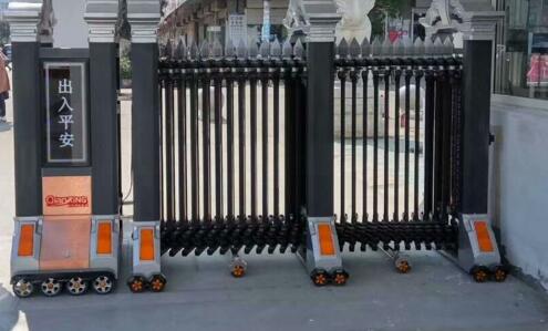 石家莊出安智能電動(dòng)伸縮門(mén)成功牽手石家莊金馬小學(xué)