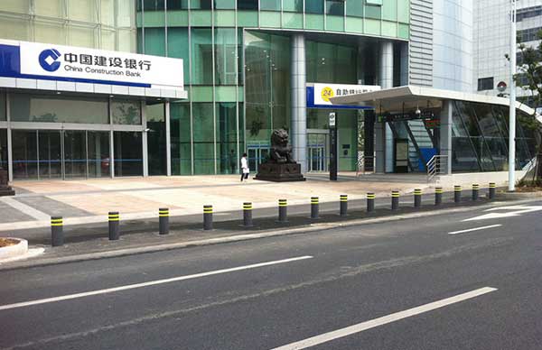 慶賀杭州出安智能升降柱進(jìn)駐杭州建設(shè)銀行