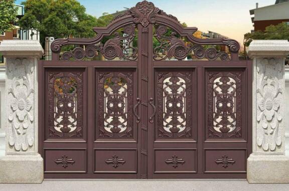 唐山出安智能別墅鋁藝大門點綴金科集美郡