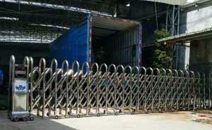 揚州鑫源陶瓷有限公司電動伸縮門案例