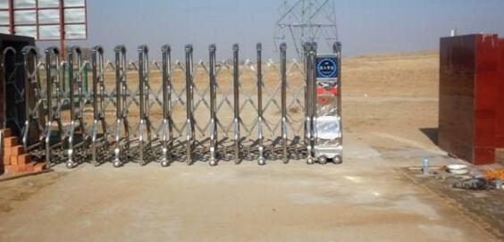 嘉興出安智能電動伸縮門點綴泛華東福城