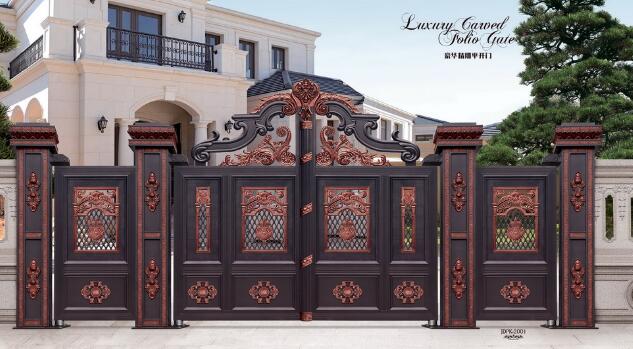 慶賀水岸華庭項目啟用東營出安智能墅鋁藝大門  