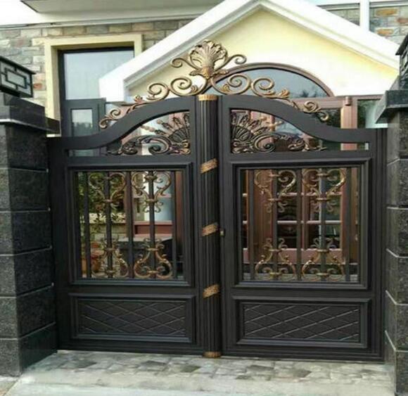 百合麗灣采購滄州出安智能別墅鋁藝大門