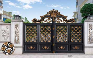 庭院別墅大門 - 豪華平開庭院大門PK1003