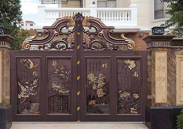 平頂山百合金山鋁藝大門案例 - 中出網-智能出入口與停車充電門戶